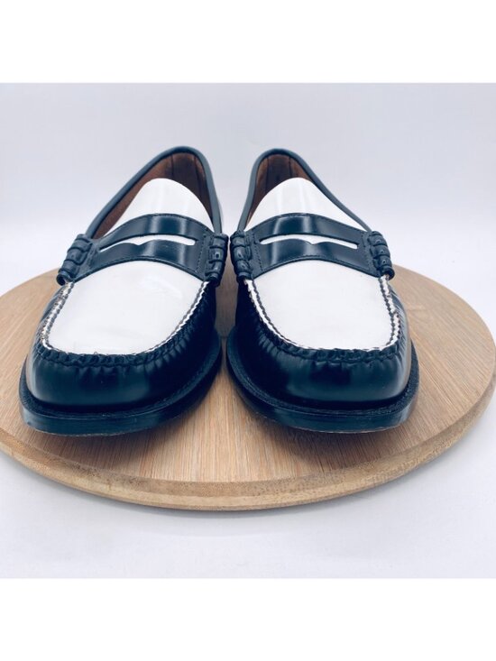 Vintage G H Bass Weejuns Shoes Mens 11.5 Black Penny Leather Larson Loafers main image 8